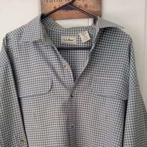 Men's XLT LL Bean Polyester Fishing Shirt Long Sleeve